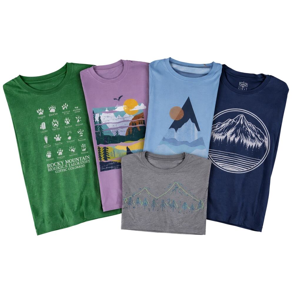 Youth XL outdoor mountain shirt bundle hiking nature long sleeve and tee set.